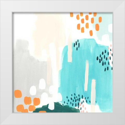 Precept V White Modern Wood Framed Art Print by Vess, June Erica