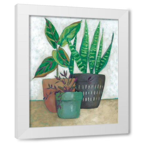 House Garden I White Modern Wood Framed Art Print by Zarris, Chariklia