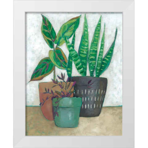 House Garden I White Modern Wood Framed Art Print by Zarris, Chariklia