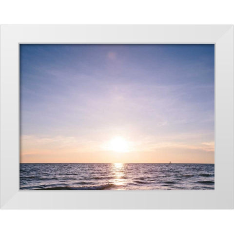South Florida II White Modern Wood Framed Art Print by Mead, Adam