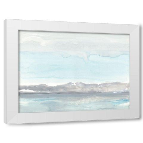 Grey Horizon  White Modern Wood Framed Art Print by Delamater, Rob
