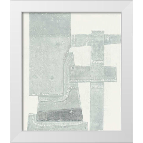 Orien White Modern Wood Framed Art Print by Delamater, Rob