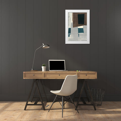 Avenue B White Modern Wood Framed Art Print by Delamater, Rob