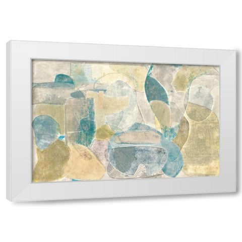 Sea Glass II White Modern Wood Framed Art Print by Delamater, Rob