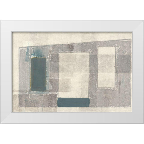 Piazza White Modern Wood Framed Art Print by Delamater, Rob