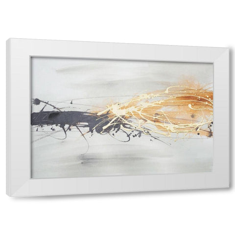Kinetic Horizon I White Modern Wood Framed Art Print by Vess, June Erica