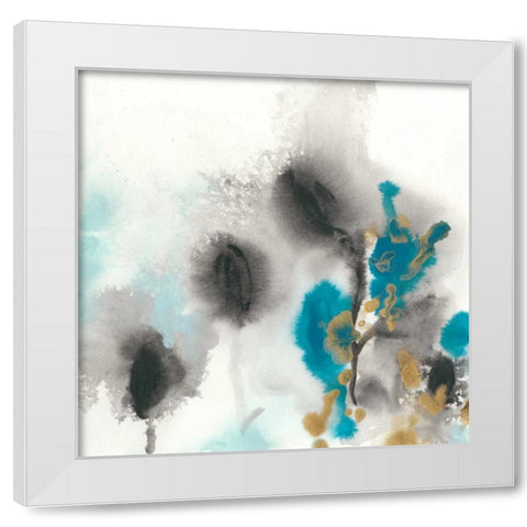 Cerulean Mirage I White Modern Wood Framed Art Print by Vess, June Erica
