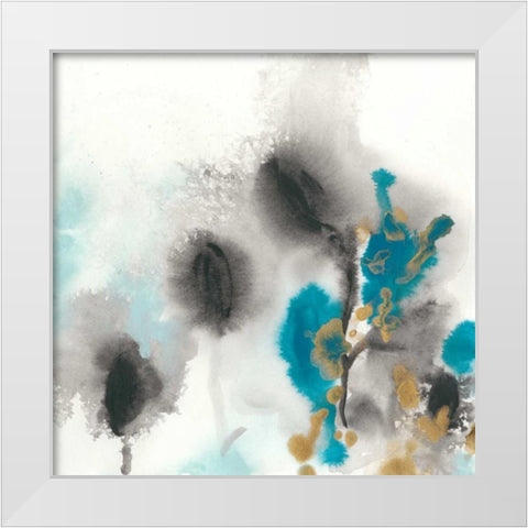 Cerulean Mirage I White Modern Wood Framed Art Print by Vess, June Erica