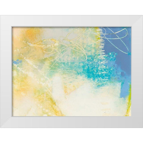 Blue Lux I White Modern Wood Framed Art Print by Jachimiec, Sue