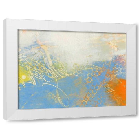 Blue Lux II White Modern Wood Framed Art Print by Jachimiec, Sue