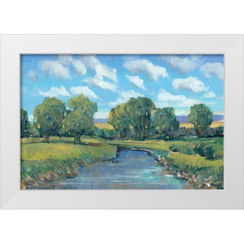 Lazy River Day II White Modern Wood Framed Art Print by OToole, Tim