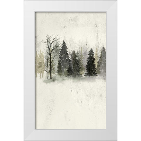 Textured Treeline II White Modern Wood Framed Art Print by Popp, Grace