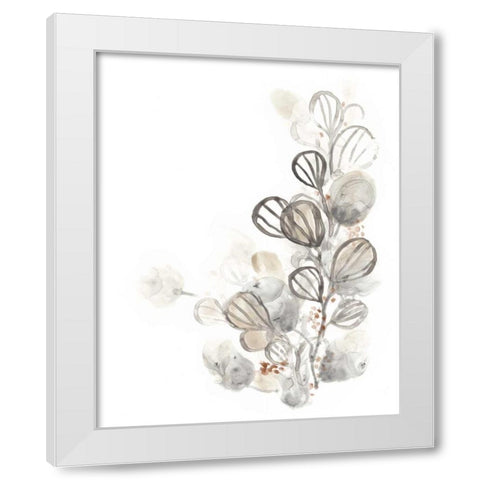 Neutral Botany I White Modern Wood Framed Art Print by Vess, June Erica