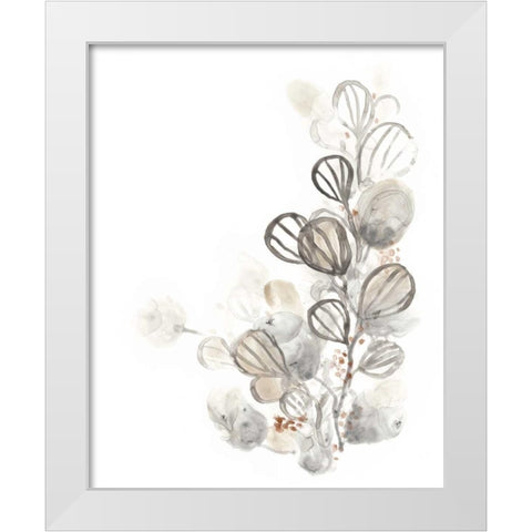 Neutral Botany I White Modern Wood Framed Art Print by Vess, June Erica