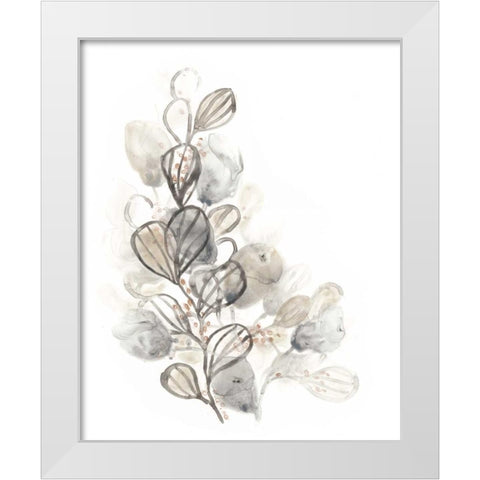 Neutral Botany II White Modern Wood Framed Art Print by Vess, June Erica