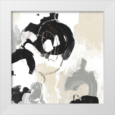 Missive III White Modern Wood Framed Art Print by Vess, June Erica