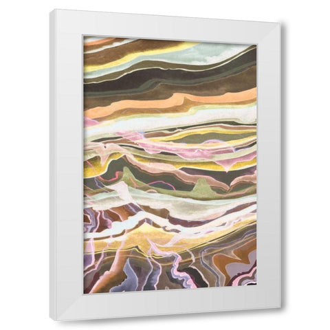 Warm Minerals I White Modern Wood Framed Art Print by Popp, Grace