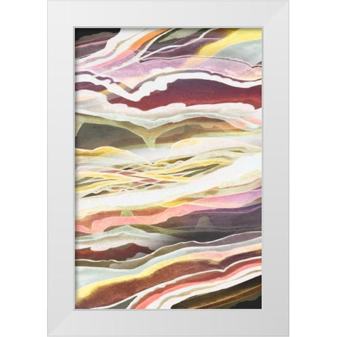 Warm Minerals II White Modern Wood Framed Art Print by Popp, Grace