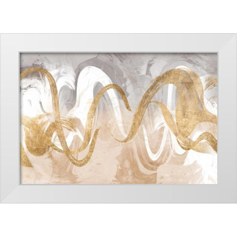 Infinite Swirl I White Modern Wood Framed Art Print by Jennifer Goldberger