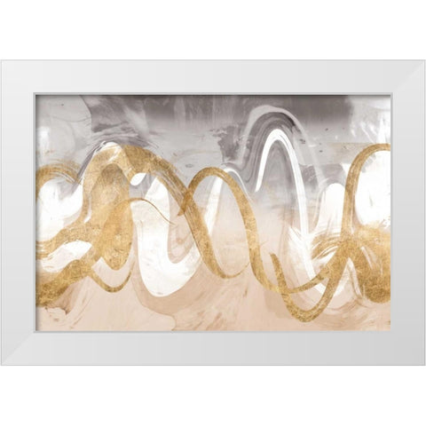 Infinite Swirl II White Modern Wood Framed Art Print by Jennifer Goldberger