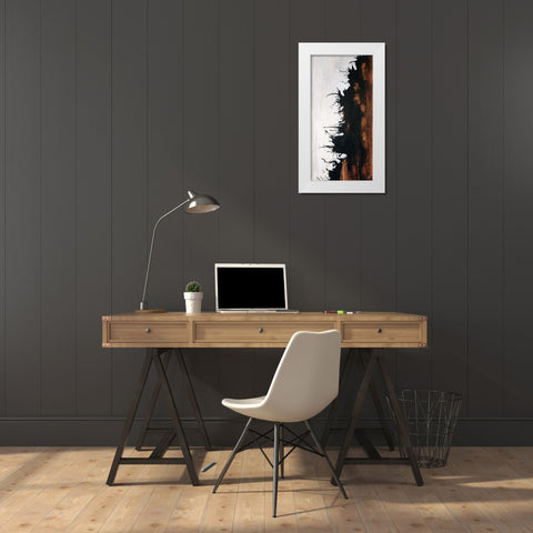 Give Or Take I White Modern Wood Framed Art Print by Douglass, Farrell