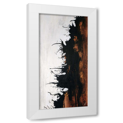 Give Or Take I White Modern Wood Framed Art Print by Douglass, Farrell