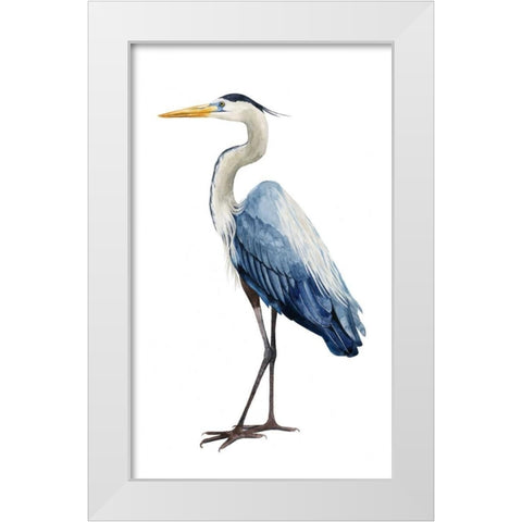 Seabird Heron I White Modern Wood Framed Art Print by Popp, Grace