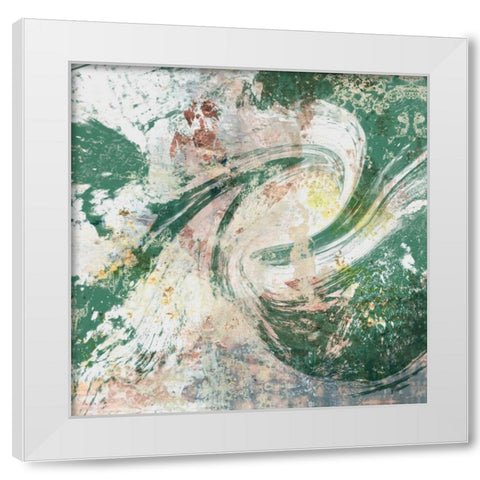 Emerald Aerial White Modern Wood Framed Art Print by Goldberger, Jennifer