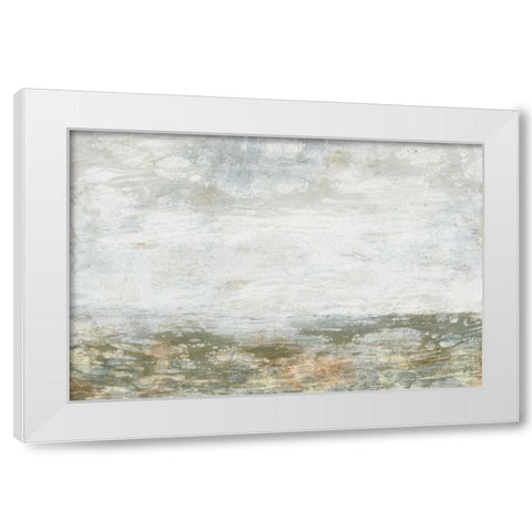 Neutral Horizon I White Modern Wood Framed Art Print by Goldberger, Jennifer