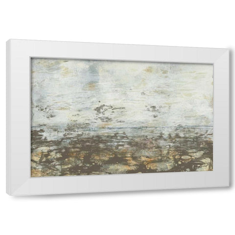 Neutral Horizon III White Modern Wood Framed Art Print by Goldberger, Jennifer