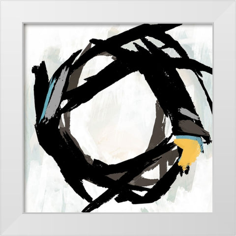 Radiant Round II White Modern Wood Framed Art Print by Studio W