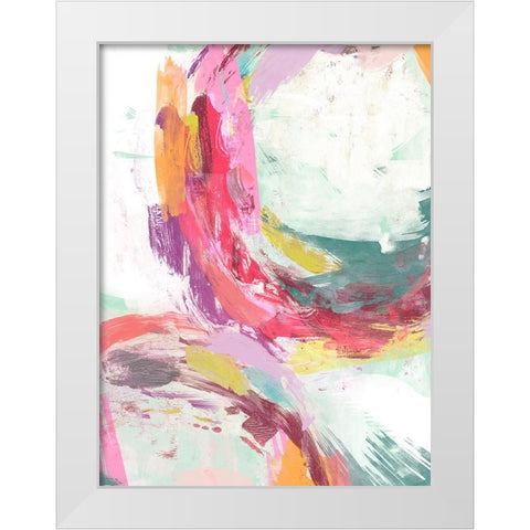Radiant Festival I White Modern Wood Framed Art Print by Studio W
