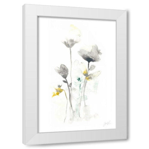 Stem Illusion I White Modern Wood Framed Art Print by Vess, June Erica