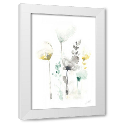 Stem Illusion III White Modern Wood Framed Art Print by Vess, June Erica