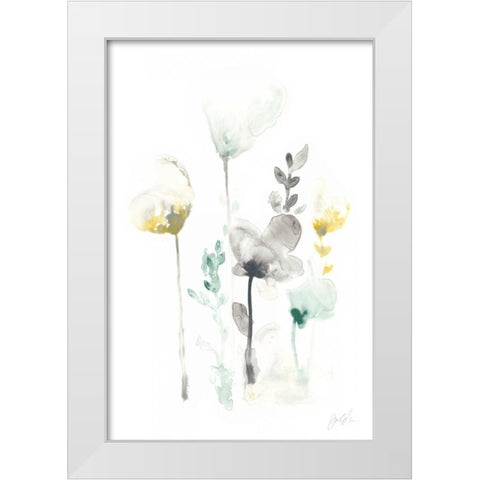 Stem Illusion III White Modern Wood Framed Art Print by Vess, June Erica