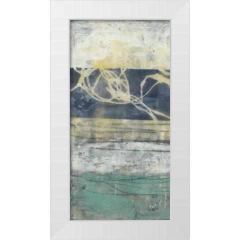 Lines and Waves I White Modern Wood Framed Art Print by Goldberger, Jennifer