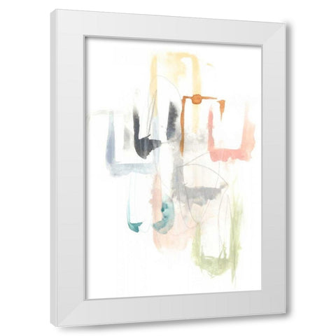 Pastel Windows I White Modern Wood Framed Art Print by Vess, June Erica