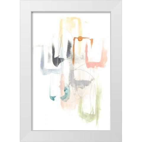 Pastel Windows I White Modern Wood Framed Art Print by Vess, June Erica