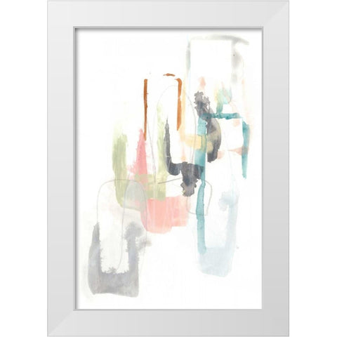 Pastel Windows II White Modern Wood Framed Art Print by Vess, June Erica