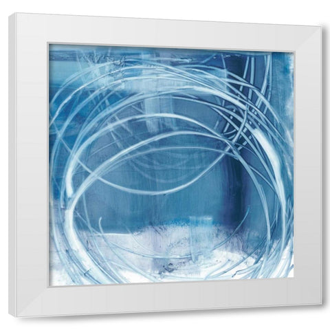 Indigo Expression I White Modern Wood Framed Art Print by Harper, Ethan