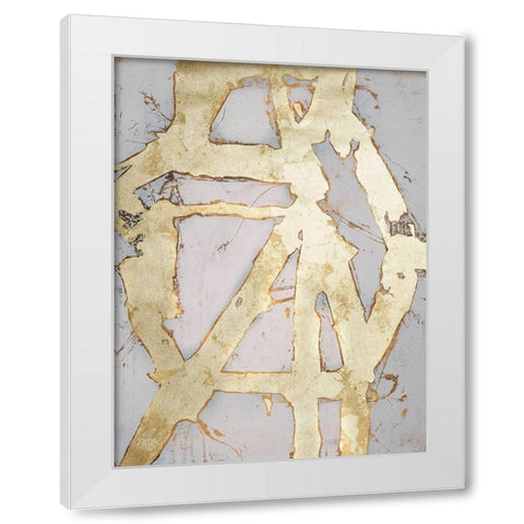 Ace of Spades in Gold I White Modern Wood Framed Art Print by Ashley, Erin