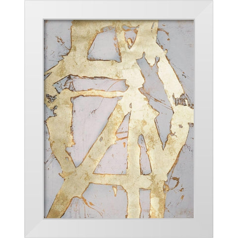 Ace of Spades in Gold I White Modern Wood Framed Art Print by Ashley, Erin