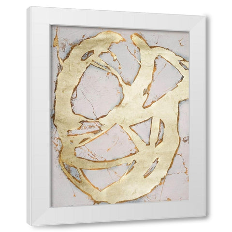 Ace of Spades in Gold II White Modern Wood Framed Art Print by Ashley, Erin