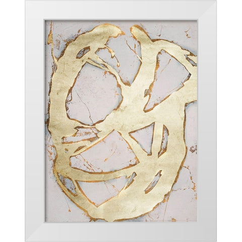 Ace of Spades in Gold II White Modern Wood Framed Art Print by Ashley, Erin