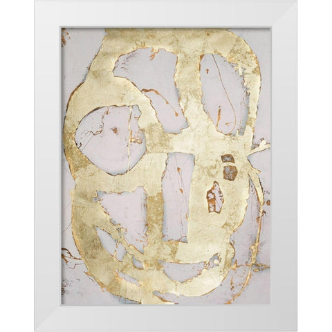 Ace of Spades in Gold III White Modern Wood Framed Art Print by Ashley, Erin