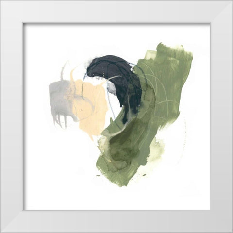 Lichen Gesture II White Modern Wood Framed Art Print by Vess, June Erica