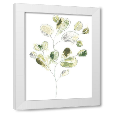 Sea Greens I White Modern Wood Framed Art Print by Vess, June Erica