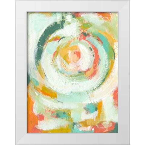 Pop Blossom I White Modern Wood Framed Art Print by Zarris, Chariklia