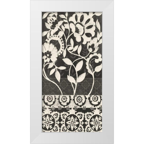 Midnight Batik I White Modern Wood Framed Art Print by Zarris, Chariklia