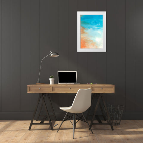 Neptune Sky II White Modern Wood Framed Art Print by Lam, Vanna
